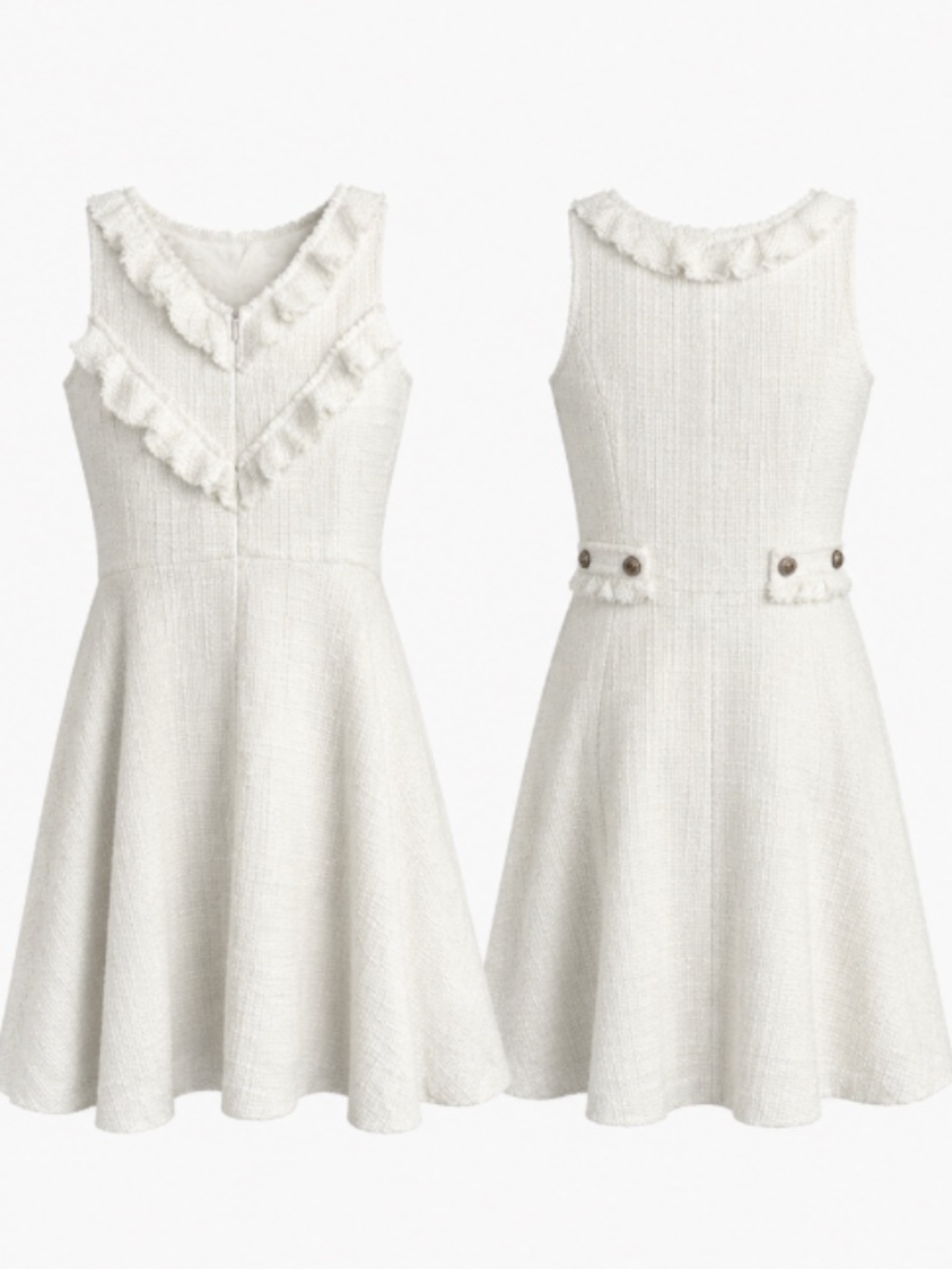 David Charles Gold Label Girls White Dress - Size 12 - New